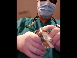 stethoscope, doctor, handjob, vertical video