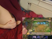 Preview 3 of She cums while gaming, shaking orgasm