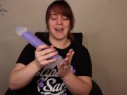 Preview 5 of Toy Review - Evolved Luminous Stud Large Glow in the Dark Dildo, Dual-Density Silicone
