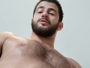Preview 1 of Cocky straight male invites you over - workout buddy - hairy chested hunk