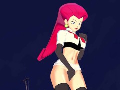 Video Jessie from Team Rocket fingers herself in the park - Pokemon Hentai.