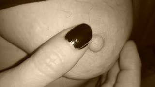 Nipple Massage With Painted Nails, Trans Man Pre Op, Erect