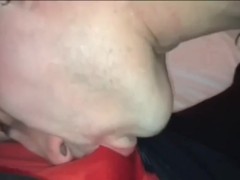 Cute sub worships his masters hard cock and smelly boxers
