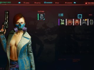 cartoon, cyberpunk2077, big boobs, johnny silverhand