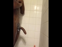 Morning wood in the shower