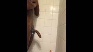 Morning wood in the shower