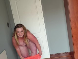 Busty fat slut with big boobs_trying on_different clothing