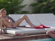 Preview 5 of ULTRAFILMS PROMO Adorable Virginie is fucked hard by the pool in a romantic sunset Ibiza villa