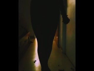 clit massage, thighs in tights, milf, vertical video