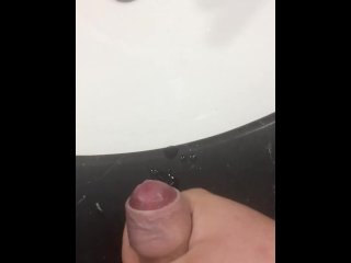 man masturbating, vertical video, cumshot, handjob