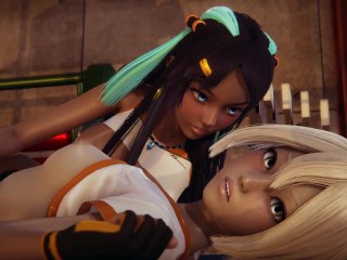 Futa - Pokemon - Nessa x Bea - 3D