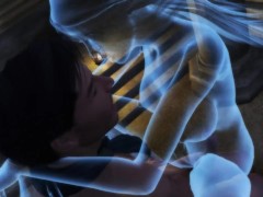 Sex with a ghost girl. Penis funny enters the transparent body | Anime porno
