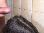 Preview 3 of Great cumshot in the hair ofa blonde