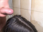 Preview 6 of Great cumshot in the hair ofa blonde