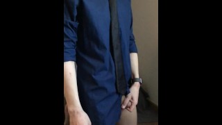 (Re-upload) After more than 24 hours of edging in formal wear... (part 2 in private video)