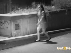 Night Vision Piss For Desperate Babe
