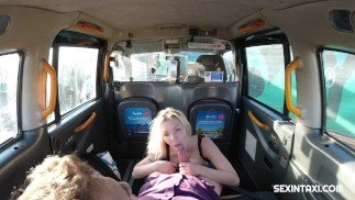 Comfortable ride with sexy blonde