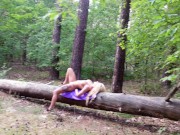 Preview 1 of Porn star is fucked by strangers while sunbathing in the forest! HVH