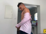 Preview 1 of Sean Cody - Stud Thony Grey Unbuttons His Shirt To Reveal His Sexy Muscles Before Jerking Off