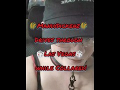 Collared and Leashed Driving Through Town 1/16