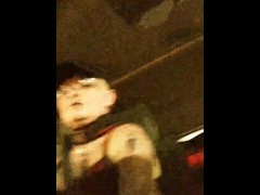 Collared and Leashed Driving Through Town 10/16