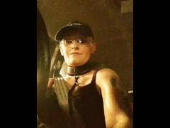 Collared and Leashed Driving Through Town 5/16