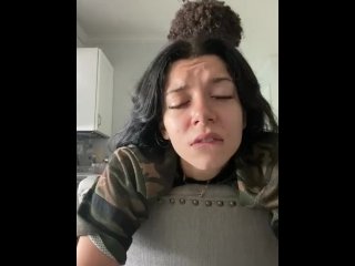 creampie, vertical video, female orgasm, teen