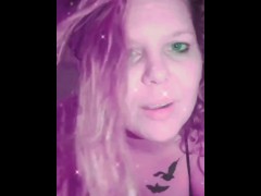 Taking a break from sucking cock to boss you around