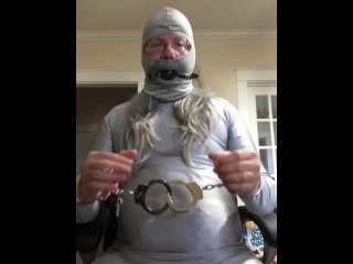 vertical video, fetish, handcuffs, masturbation