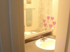 Peeping Tom Watches Olivia In The Bathroom - Screenshot 2 of 16 - Mom