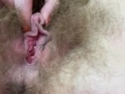 Preview 6 of NEW HAIRY PUSSY FETISH COMPILATION BIG CLIT CLOSEUP