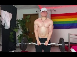 18 year old working out at home shirtless 