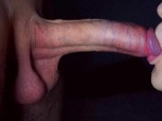 Preview 4 of AMAZING CLOSE UP BLOWJOB PULSATING CUM IN MOUTH