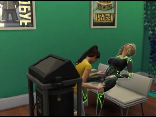 Cheated on her husband with her girlfriend. Lesbian porn in the shower  lesbian domination