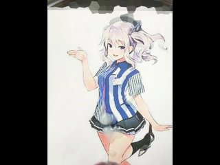 艦○れ鹿○のイラストにシコシコして濃ゆい精子をどっぴゅどっぴゅぶっかけるだけの動画