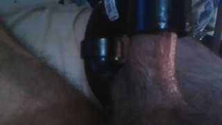 My Balls And Cock Are Simultaneously Sucked By The Vacuum Cleaner Nice Pre-Cum