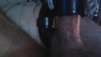 Vacuum cleaner sucks my balls and cock at the same time nice pre cum
