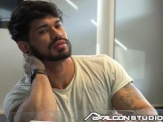 Preview 1 of FalconStudios - Asian Jock Barebacks Sexy Latino Pietro Duarte In Bar