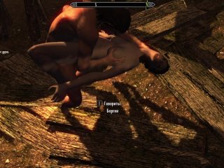 The world of Skyrim. Hard sex with a forest elf  Skyrim sex mods