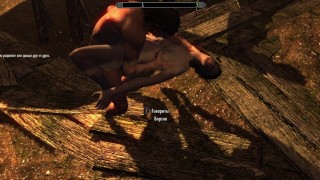 The world of Skyrim. Hard sex with a forest elf | Skyrim sex mods