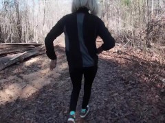 Video Quickie Blowjob and Fuck while Hiking in the Woods