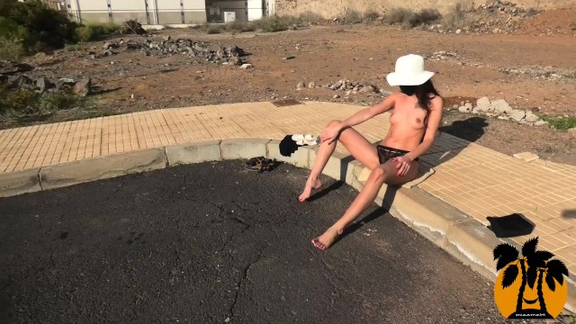 Hot Teen Walks Naked on the Street, and Masturbation. Public ...