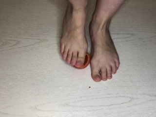 amateur, 60fps, foot fetish, food crush feet