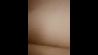 Young BBW Milf rides big cock in an interesting way showing off her amazing ass