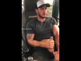 BUFF DIGGER DRIVER WANKS AT WORK 
