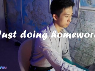 Twink jerks off with Asian classmate on facetime (Tyler Wu & Shane Hall) screenshot number 0