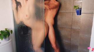 The VIVID SHOWER FUCK Blonde Girl With Perfect Tits Is Cock Hungry For Her Best Friend