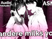 Preview 1 of ASMR - Yandere milks you (handjob, blowjob, BDSM) (Audio Roleplay)