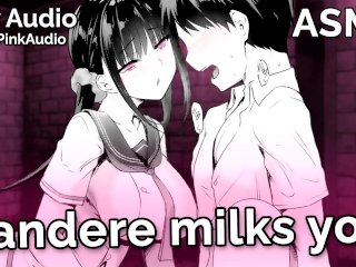 ASMR - Yandere_Milks You (handjob,Blowjob, BDSM) (Audio_Roleplay)