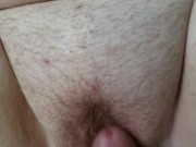 Preview 2 of Hairy Pussy cream pie on bathroom floor